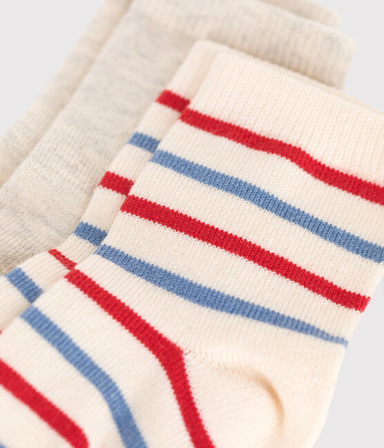 2 pares de calcetines de algodón a rayas para bebé variante 1