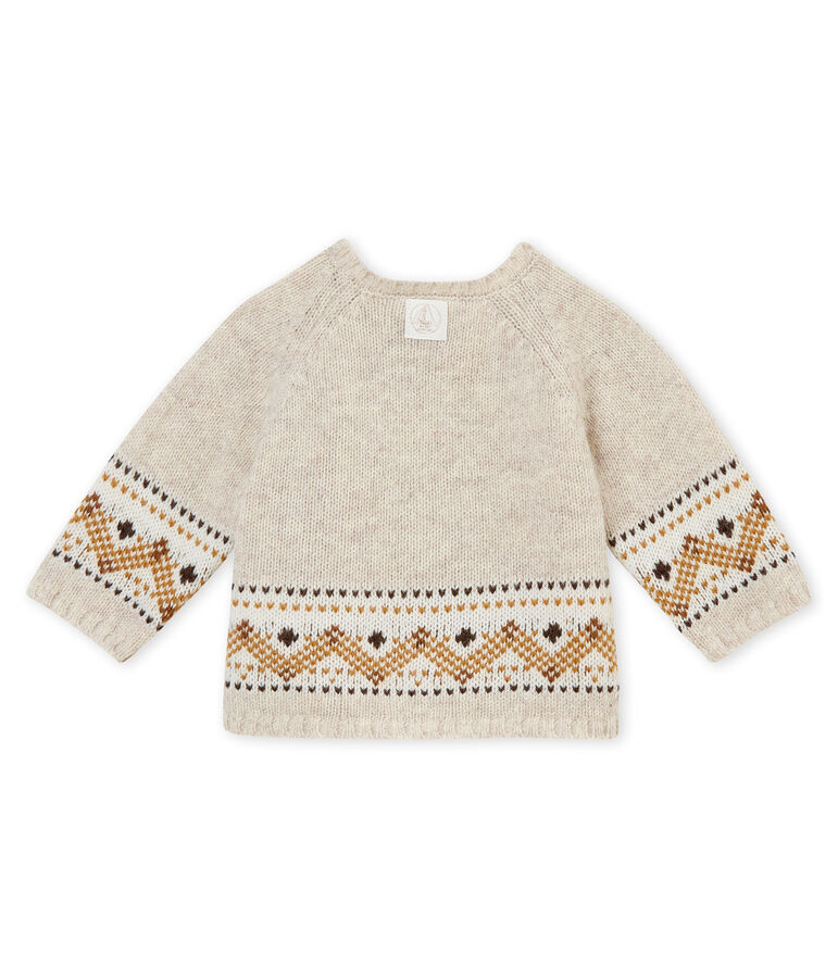 C&aacute;rdigan de punto en Jacquard para beb&eacute; ni&ntilde;o beige