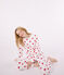 Pijama con corazón de algodón de mujer blanco MARSHMALLOW/rojo TERKUIT