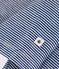 Camiseta infantil de manga larga de lana y algodón a rayas azul MEDIEVAL/blanco MARSHMALLOW