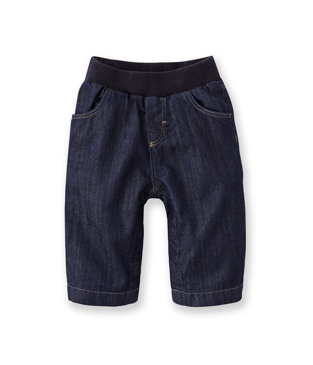 Pantal&oacute;n vaquero forrado para beb&eacute; azul