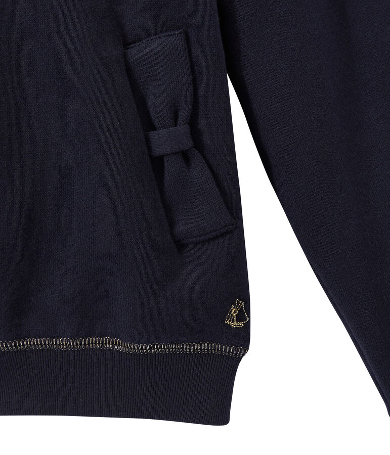 Sudadera con cremallera y capucha de ni&ntilde;a azul