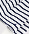Vestido infantil de algodón de manga larga a rayas blanco MARSHMALLOW/azul SMOKING