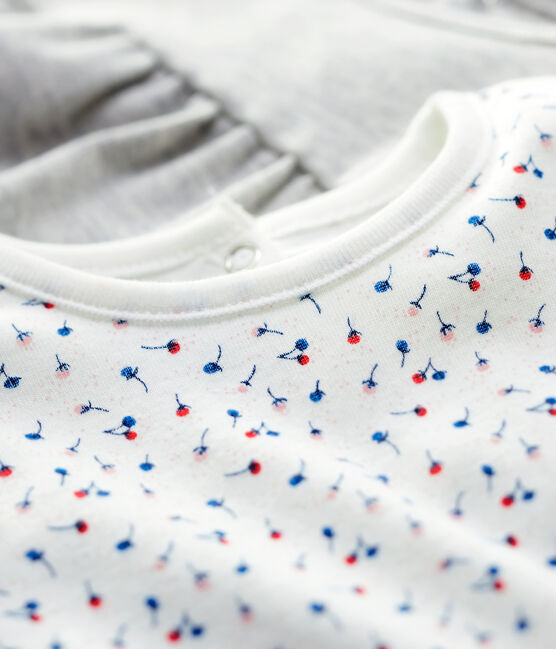 Juego de 2 blusas de algodón de bebé. variante 2