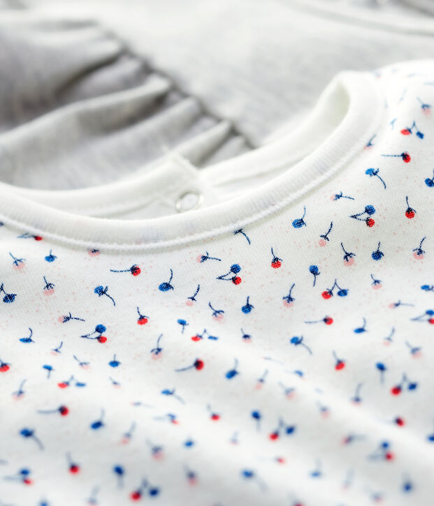 Juego de 2 blusas de algod&oacute;n de beb&eacute;. multicolor