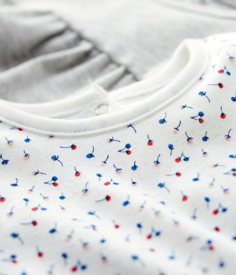 Juego de 2 blusas de algod&oacute;n de beb&eacute;. multicolor