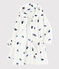 Bata de casa de polar para niño blanco MARSHMALLOW/azul MEDIEVAL