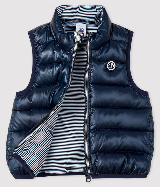 Chaqueta alcolchada reversible para bebé azul SMOKING