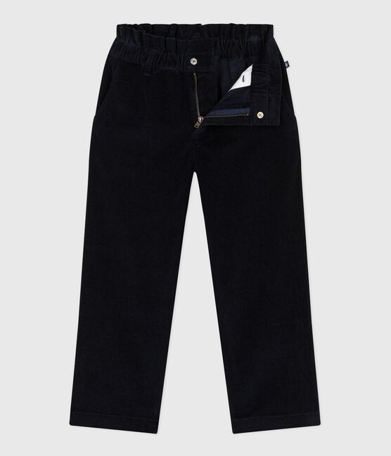 Pantalón infantil liso de pana azul SMOKING
