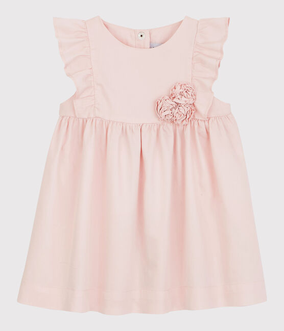 Vestido de satén de bebé. rosa MINOIS