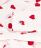 Albornoz de rizo con corazones para niño/niña blanco MARSHMALLOW/rojo TERKUIT