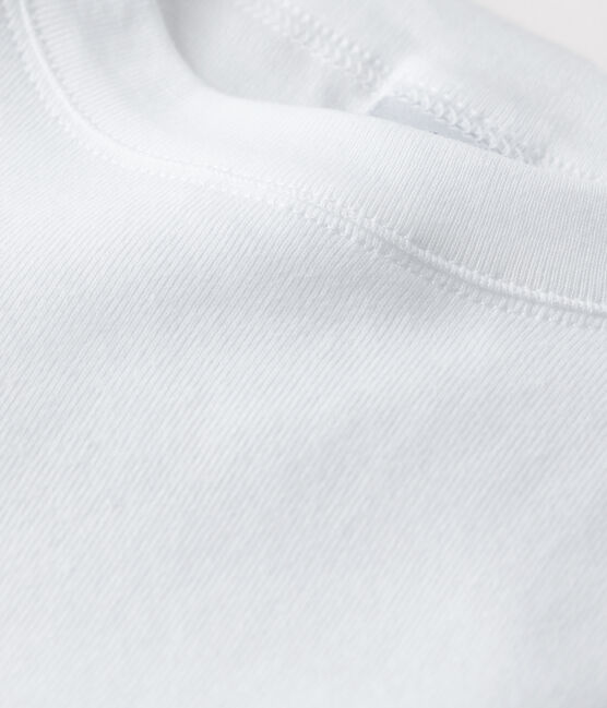 Camiseta L'ICONIQUE con cuello redondo de algodón de mujer blanco ECUME