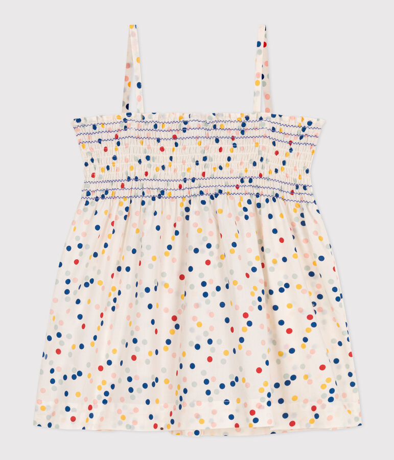 Blusa sin mangas de algod&oacute;n para ni&ntilde;a blanco/multicolor