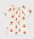 Blusa de gasa de algodón con flores para niña