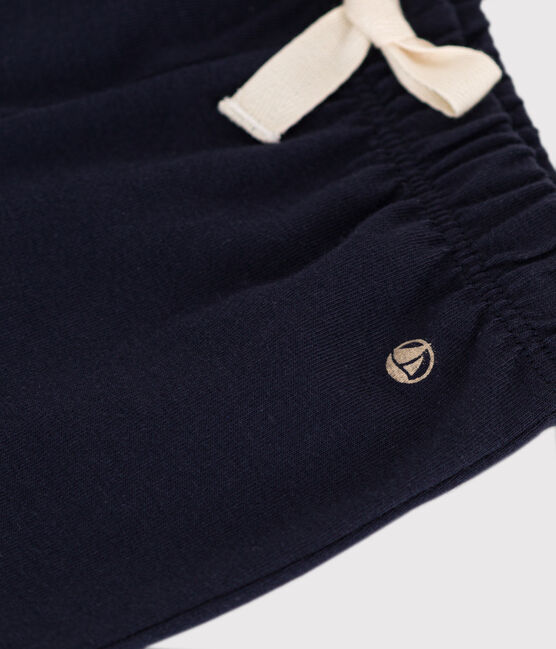 Pantalón corto de jersey ligero de bebé azul SMOKING