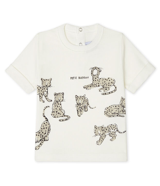 Camiseta de manga corta para beb&eacute; ni&ntilde;o blanco