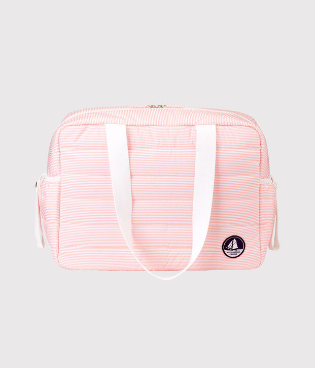 Bolsa de maternidad milrayas para beb&eacute; unisex rosa/blanco