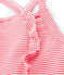 Traje de baño 1 pieza para niña rosa GROSEILLER/blanco MARSHMALLOW