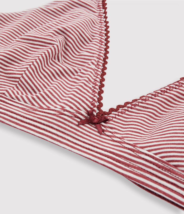 Sujetador triangula de mujer rojo/blanco