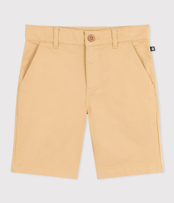 Bermudas de tela de algodón para niño beige FACILE