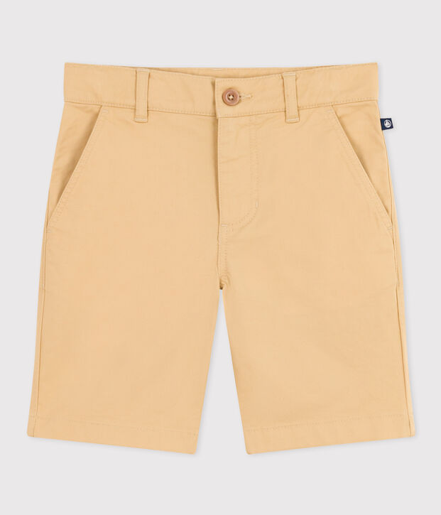Bermudas de tela de algod&oacute;n para ni&ntilde;o beige