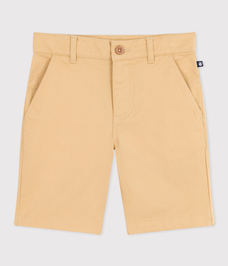 Bermudas de tela de algod&oacute;n para ni&ntilde;o beige