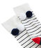 Calcetines altos infantiles para niña blanco MARSHMALLOW/azul SMOKING