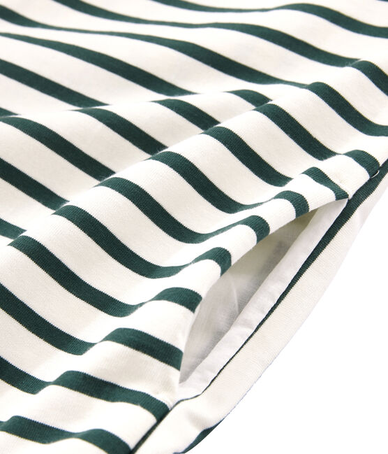 Vestido de manga corta para mujer beige COQUILLE/verde SOUSBOIS