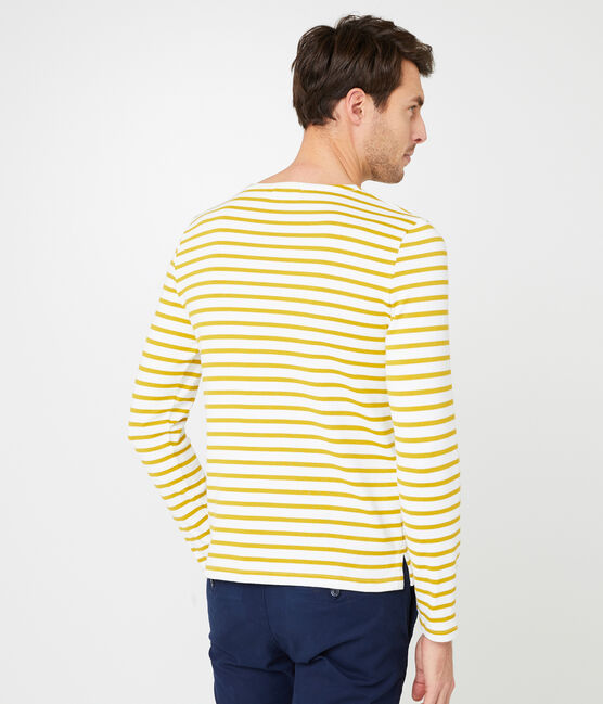 Jersey marinero icónico para hombre blanco MARSHMALLOW/amarillo BAMBOO