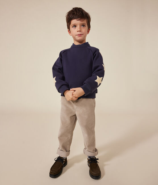 Sudadera de felpa cálida para niño azul SMOKING