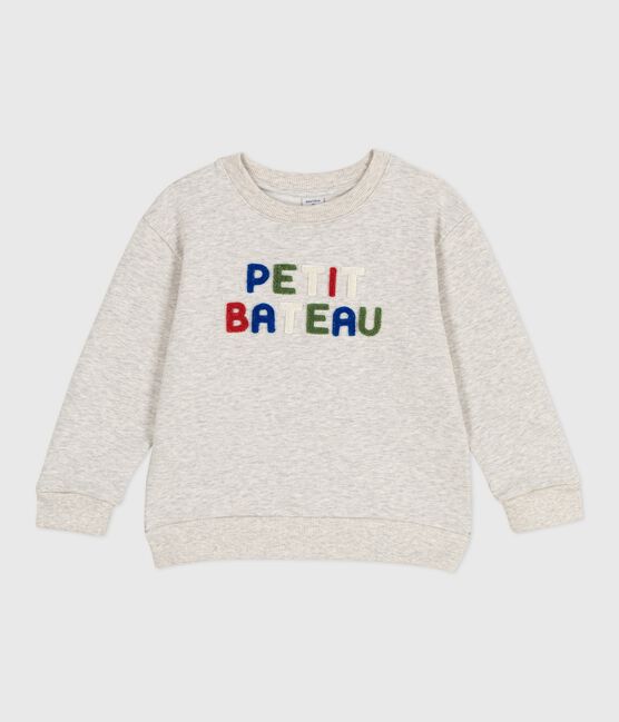 Sudadera infantil unisex de algodón gris BELUGA CHINE