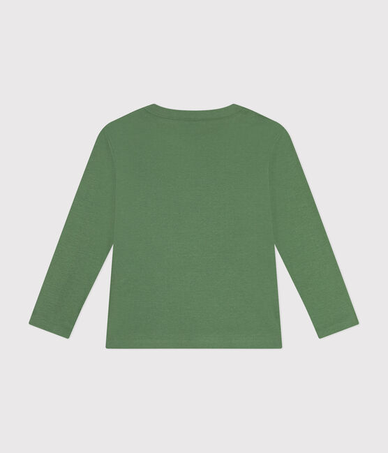 Camiseta de manga larga de punto para niño/a verde PALMERAIE