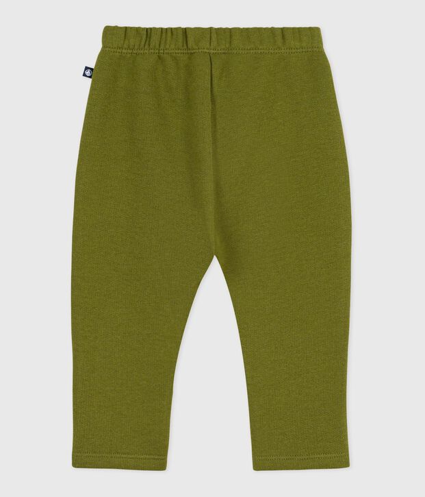 Pantal&oacute;n liso de algod&oacute;n para beb&eacute; verde