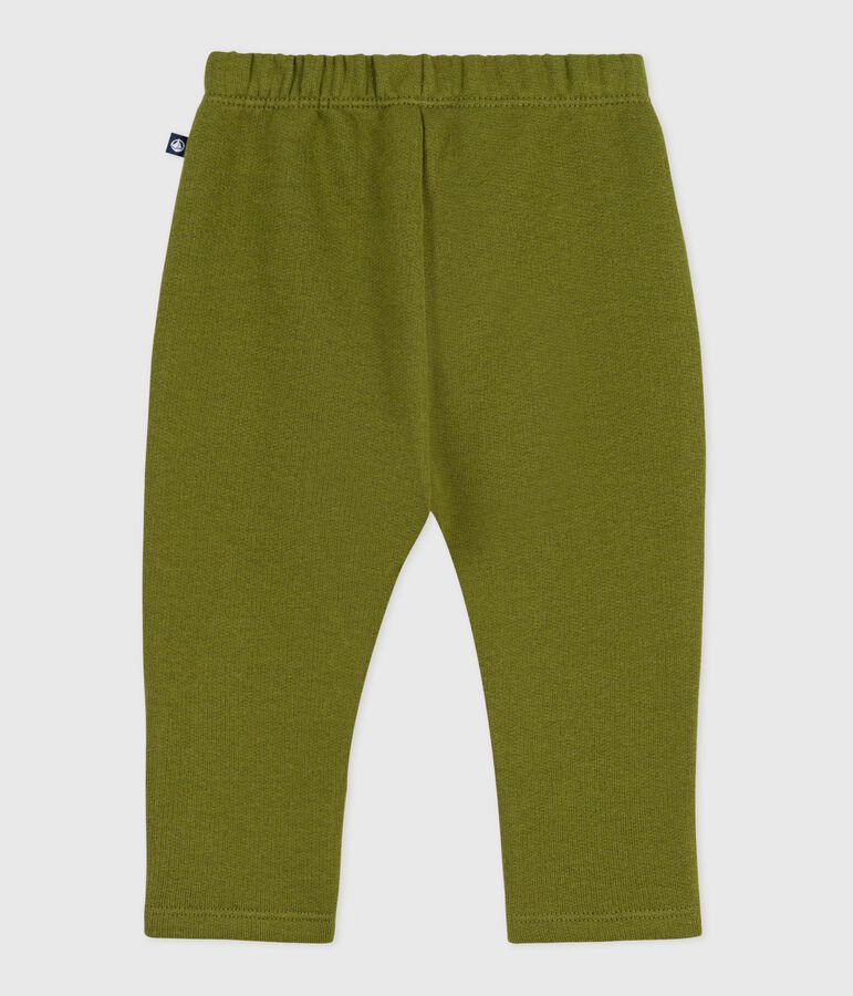 Pantal&oacute;n liso de algod&oacute;n para beb&eacute; verde