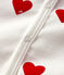 Pelele de punto de canalé con corazones rojos para bebé blanco MARSHMALLOW/rojo TERKUIT