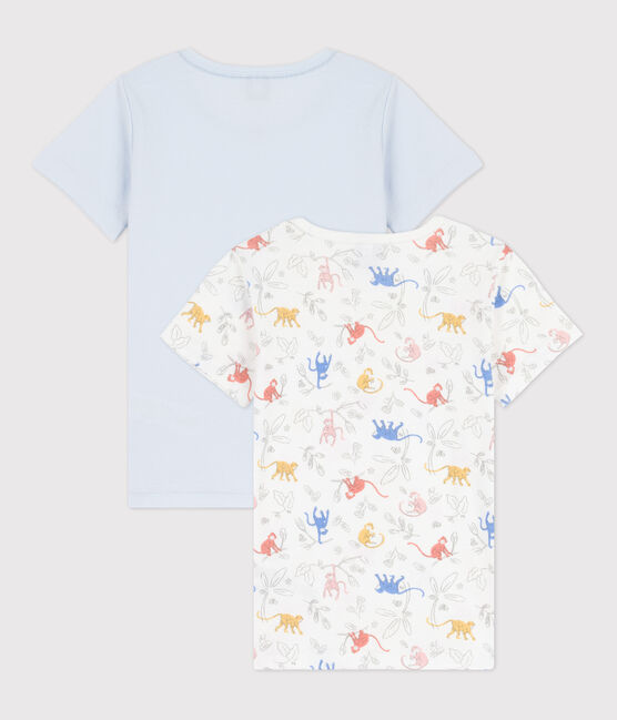 Juego de 2 camisetas de manga corta de algodón de niña variante 1