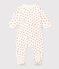 Pijama de felpa estampado para bebé blanco MARSHMALLOW/blanco MULTICO