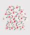 Vestido infantil de manga larga de algod&oacute;n con flores crudo/multicolor