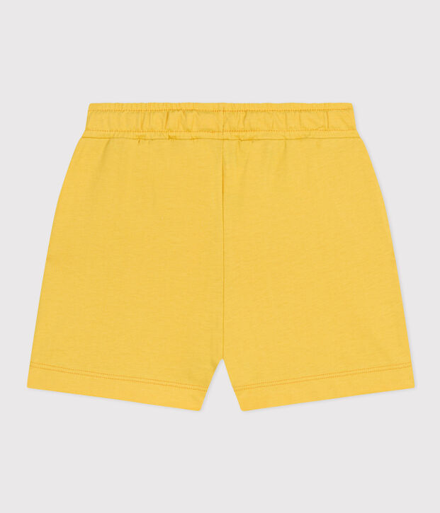 Pantal&oacute;n corto de algod&oacute;n de ni&ntilde;a amarillo