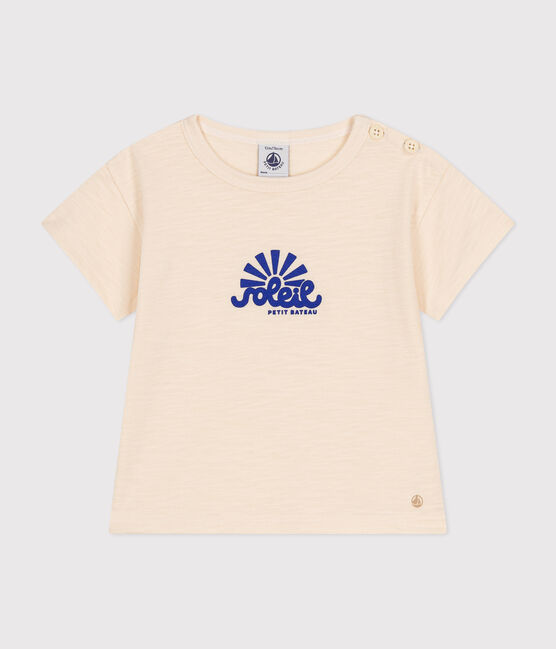 Camiseta de manga corta de jersey flameado para bebé crudo AVALANCHE