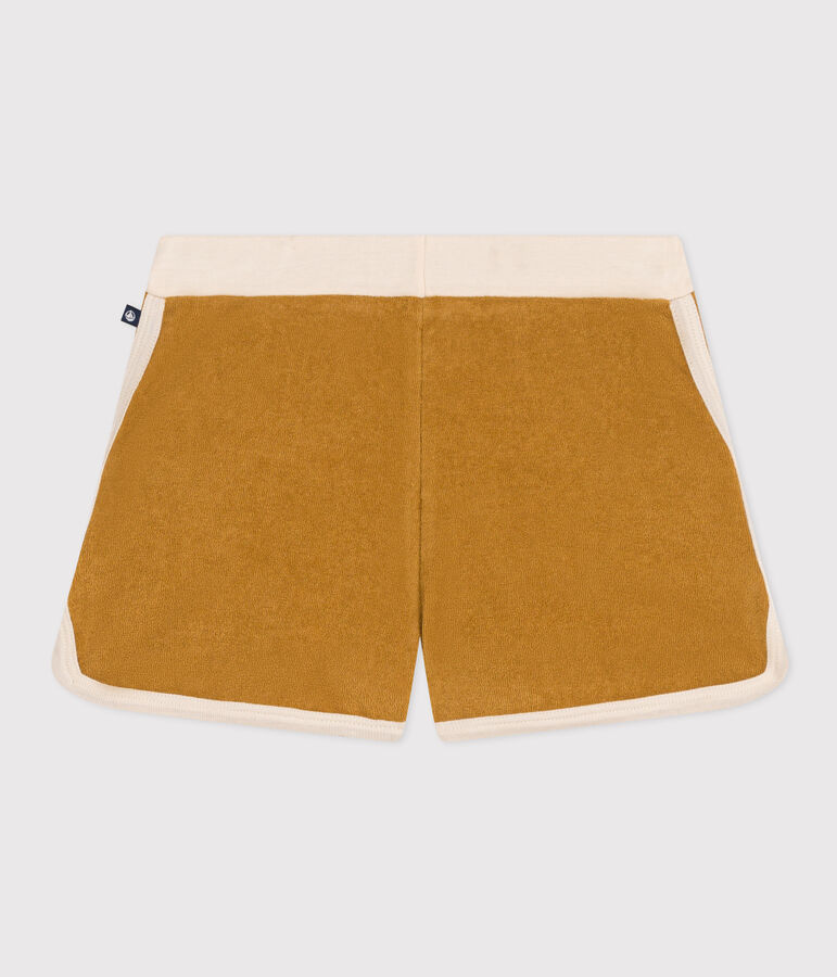 Shorts de rizo para ni&ntilde;a amarillo ISTRE