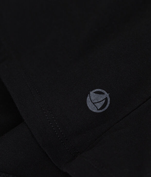 Camiseta LA RECTA de algod&oacute;n con cuello de pico para mujer negro