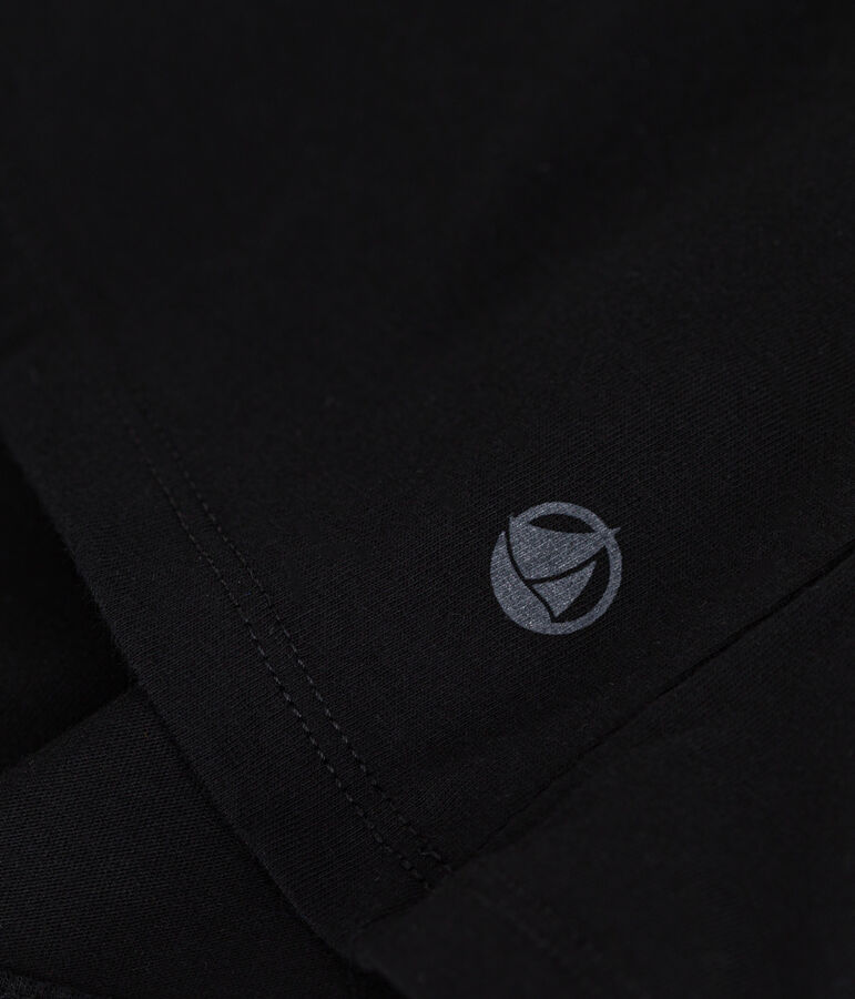 Camiseta LA RECTA de algod&oacute;n con cuello de pico para mujer negro