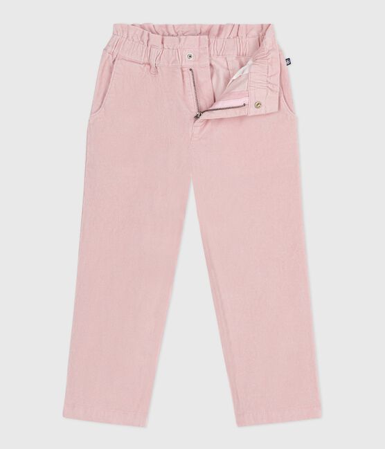 Pantalón infantil liso de pana rosa JOLI