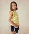 Camiseta de punto flameado a rayas para niña amarillo NECTAR/ AVALANCHE