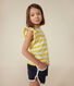 Camiseta de punto flameado a rayas para niña