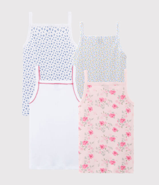 Juego sorpresa de 4 camisetas de tirantes para niña variante 1