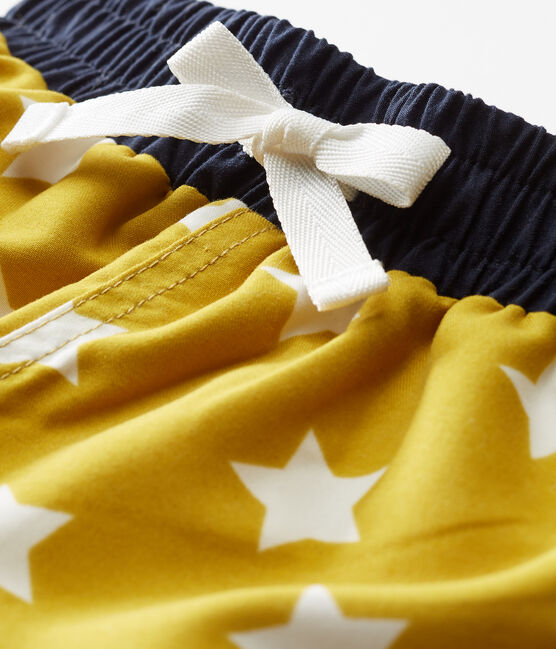Shorts de playa estampados para bebé niño amarillo BAMBOO/blanco MARSHMALLOW
