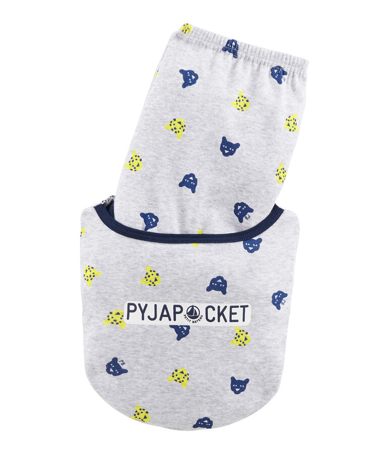 Pijama de punto para ni&ntilde;o gris/multicolor