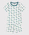 Pijama corto infantil de algodón con estampado de ballenas verde MARSHMALLOW/ DRAGONFLY